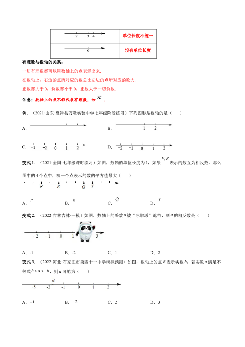 专题01正数、负数和有理数-一题三变系列2022-2023学年七年级数学上册重要考点题型精讲精练(人教版)(原卷版)_初中数学人教版_7上-初中数学人教版_7上-初中数学人教版（旧版）赠送