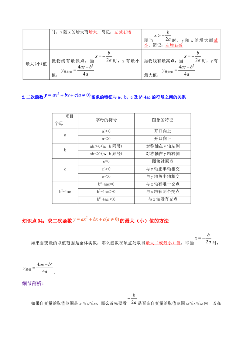 专题03二次函数的图像和性质综合题（解析版）_初中数学人教版_9上-初中数学人教版_07专项讲练_培优方案九年级数学上册章节重点复习考点讲义（人教版）