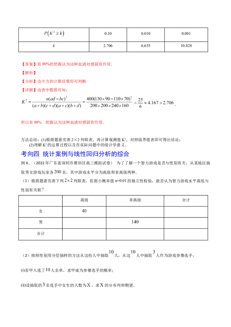 第83讲变量间的相关关系、统计案例（解析版）_2.2025数学总复习_2024年新高考资料_1.2024一轮复习_2024年高考数学一轮复习精品导学案（新高考）