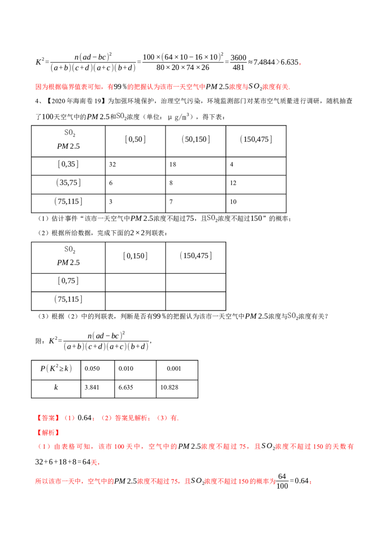 第83讲变量间的相关关系、统计案例（解析版）_2.2025数学总复习_2024年新高考资料_1.2024一轮复习_2024年高考数学一轮复习精品导学案（新高考）