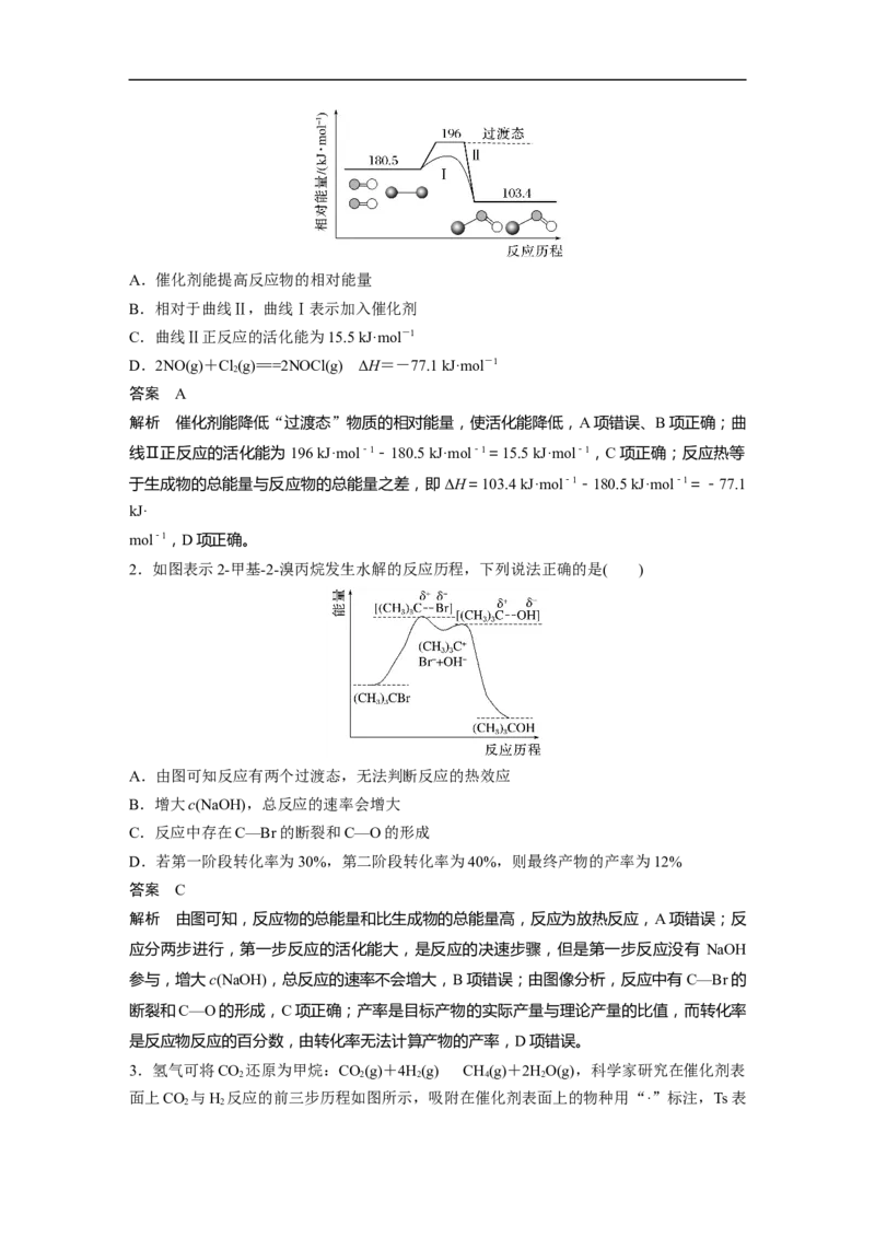 2023年高考化学二轮复习（新高考版）第1部分专题突破专题15　题型专攻5　化学反应历程图像分析_05高考化学_新高考复习资料_2023年新高考资料_二轮复习
