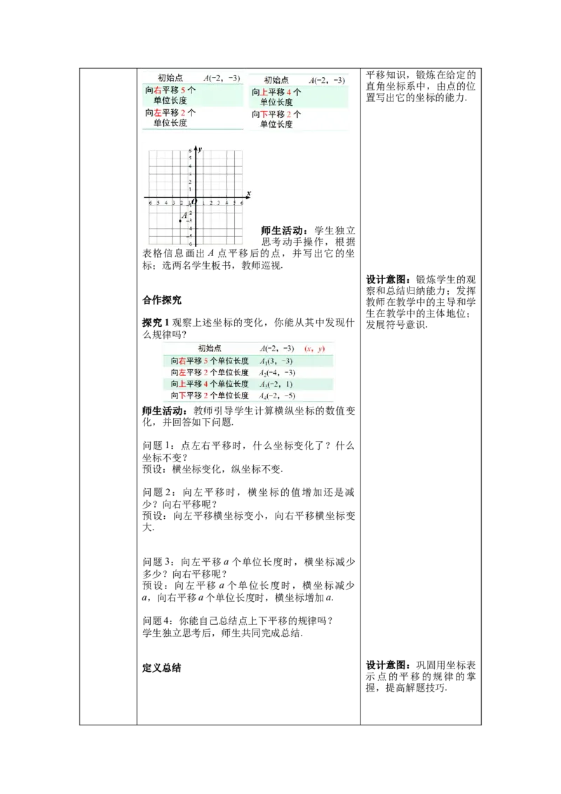 7.2.2用坐标表示平移教案_初中数学人教版_7下-初中数学人教版_7下-初中数学人教版（旧版）赠送_04教案（多套）_教案（第1套）新课标_第7章平面直角坐标系教案