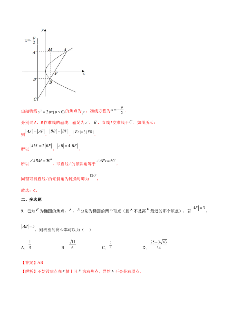 第二十六讲圆锥曲线解析版_2.2025数学总复习_2023年新高考资料_二轮复习_2023届高考数学二轮复习讲义（含解析）_2023届高考数学二轮复习讲义&mdash;&mdash;第二十六讲圆锥曲线（含解析）