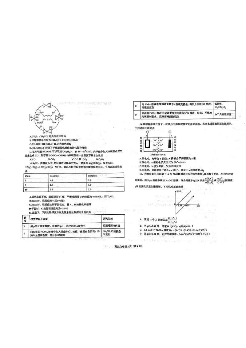 2023届辽宁省鞍山市普通高中高三下学期第一次模拟联考化学试题公众号：一枚试卷君_05高考化学_高考模拟题_新高考_2023届辽宁省鞍山市普通高中高三下学期第一次模拟联考化学试题