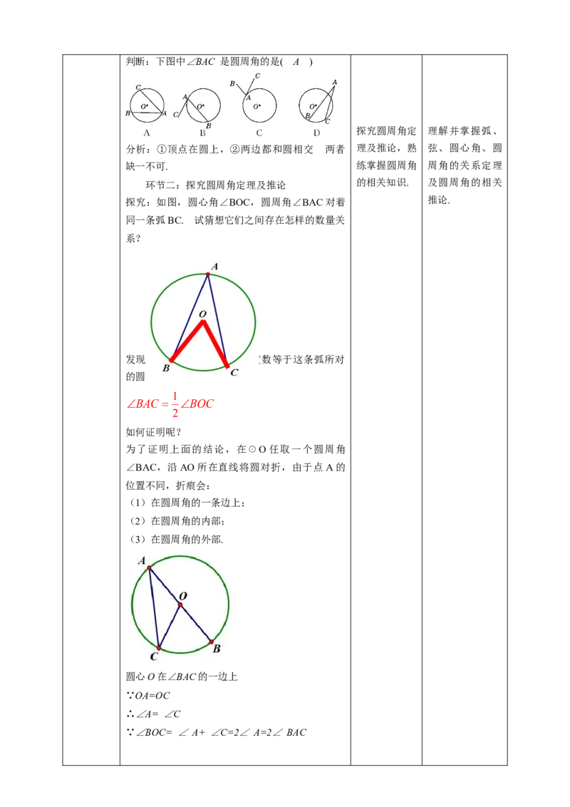 24.1.4圆周角教案_初中数学人教版_9上-初中数学人教版_01课件+教案（配套）_课件+教案第二套_24.1.4圆周角课件（共37张PPT）+教案