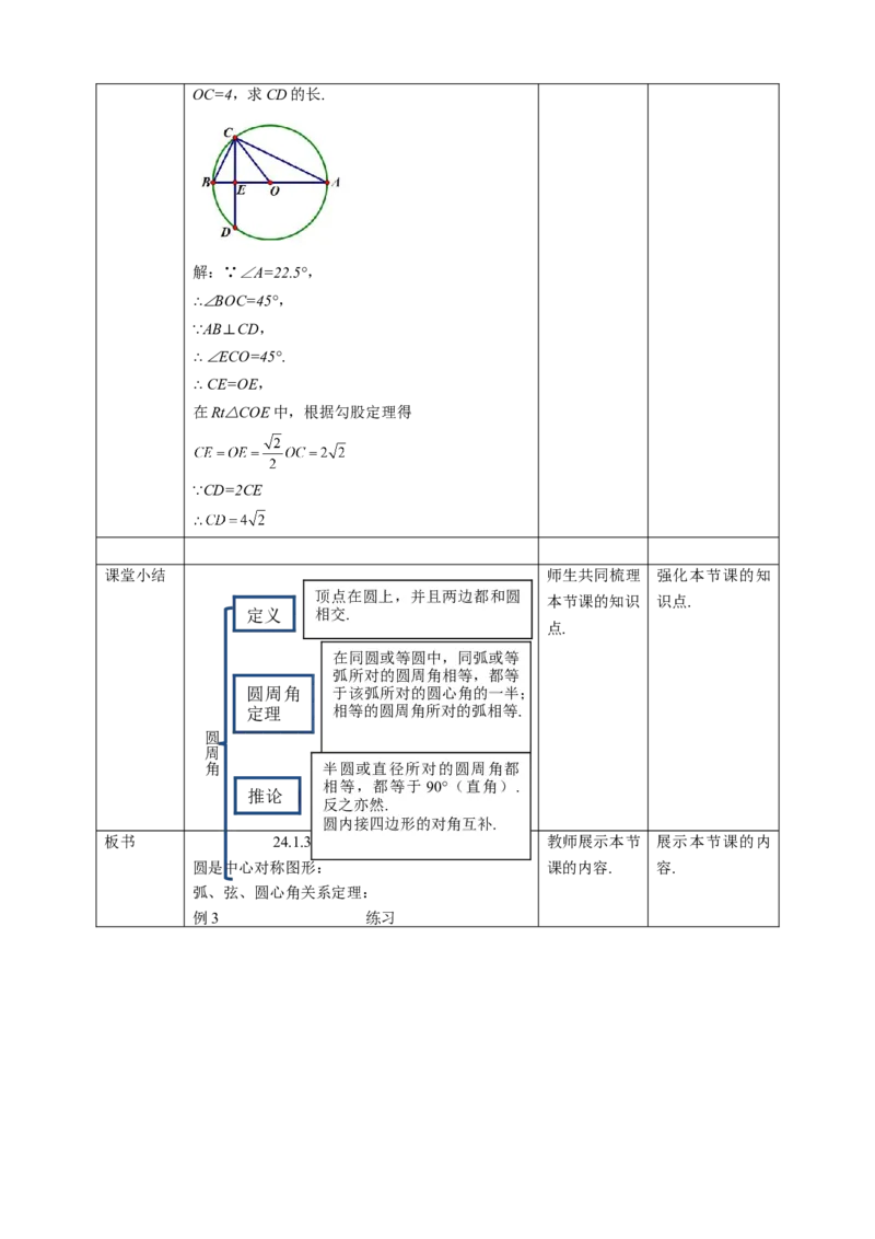24.1.4圆周角教案_初中数学人教版_9上-初中数学人教版_01课件+教案（配套）_课件+教案第二套_24.1.4圆周角课件（共37张PPT）+教案