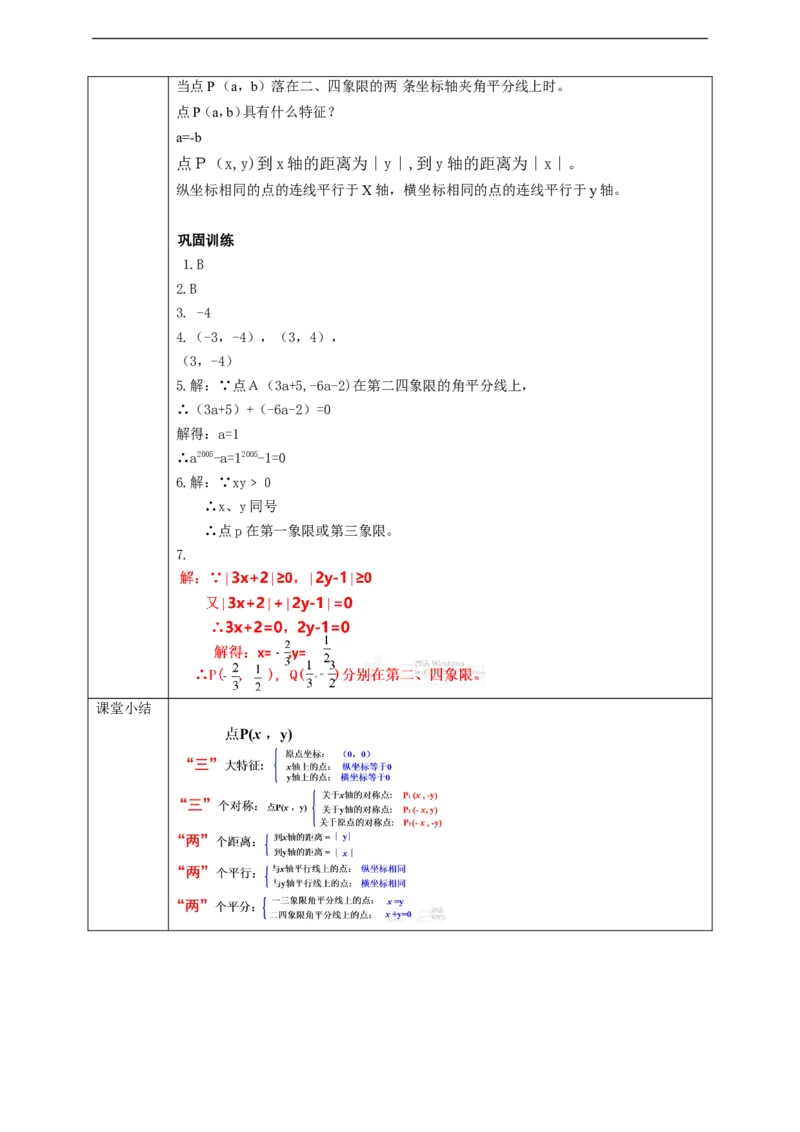 7.1.2平面直角坐标系（2）学案_初中数学人教版_7下-初中数学人教版_7下-初中数学人教版（旧版）赠送_01课件+教案（配套）_课件+教案+学案（第2套）