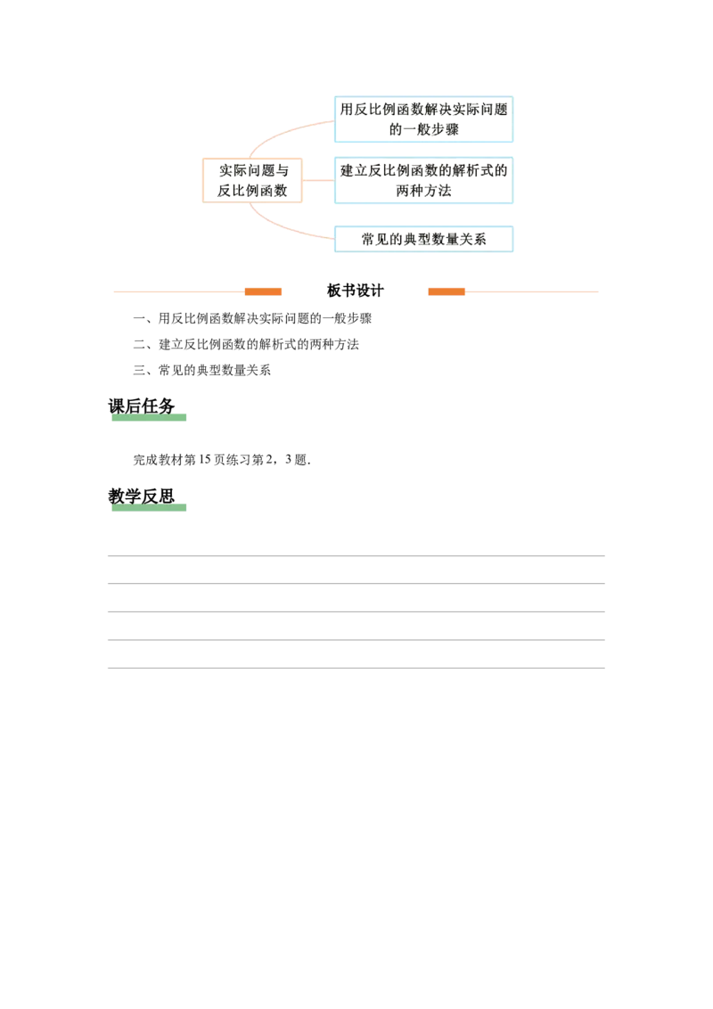 26.2实际问题与反比例函数（第1课时）[教学设计]_初中数学人教版_9下-初中数学人教版_01课件+教案（配套）_课件+教案+分层作业（2024）_课件+教案