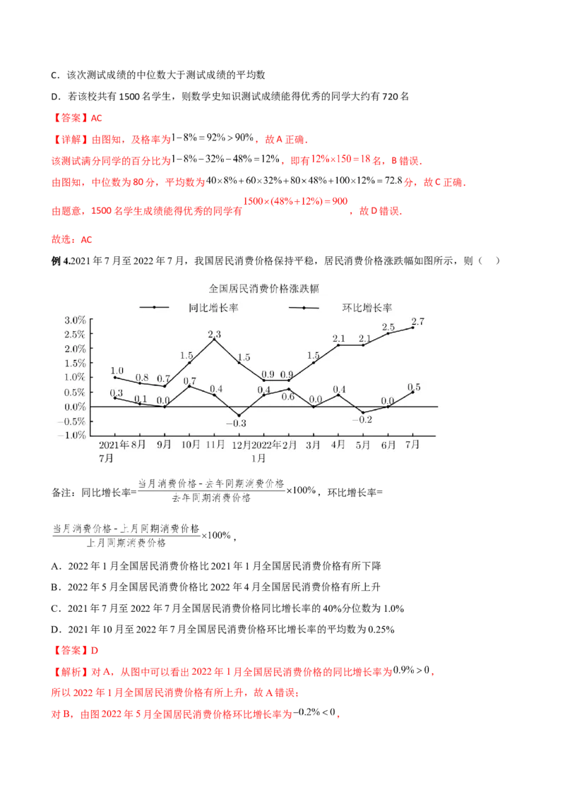 第二十二讲统计初步及成对数据的统计分析解析版_2.2025数学总复习_2023年新高考资料_二轮复习_2023年高考数学考点二轮复习讲义（新高考专用）