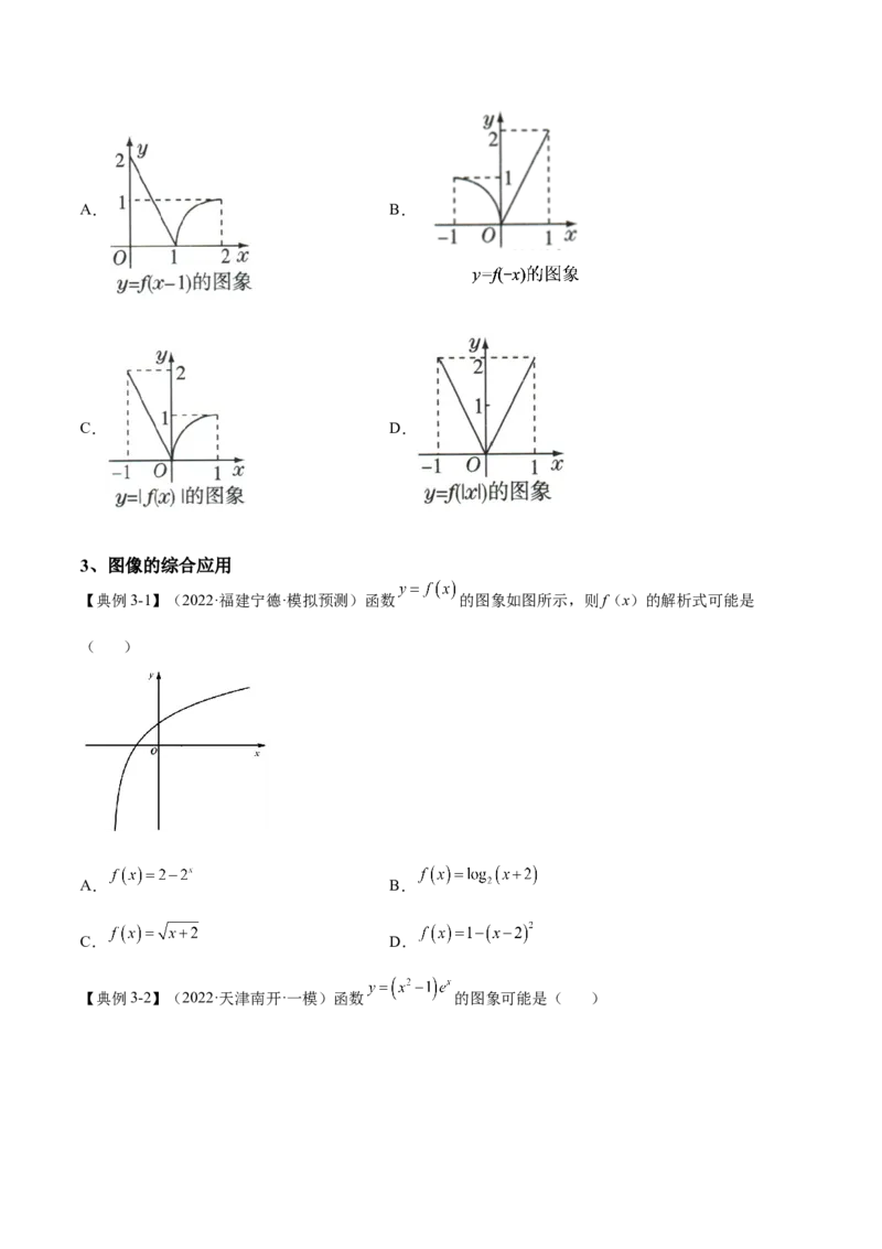 第6讲函数的图像（讲义）-2023年高考一轮复习精讲精练必备_2.2025数学总复习_2023年新高考资料_一轮复习_2023年高考数学一轮复习精讲精练（新高考专用）