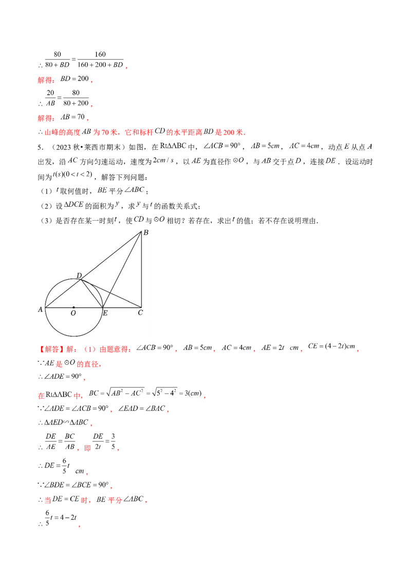 压轴题02相似三角形四种解题模型（教师版）_初中数学_九年级数学下册（人教版）_压轴题攻略-V9_2025版