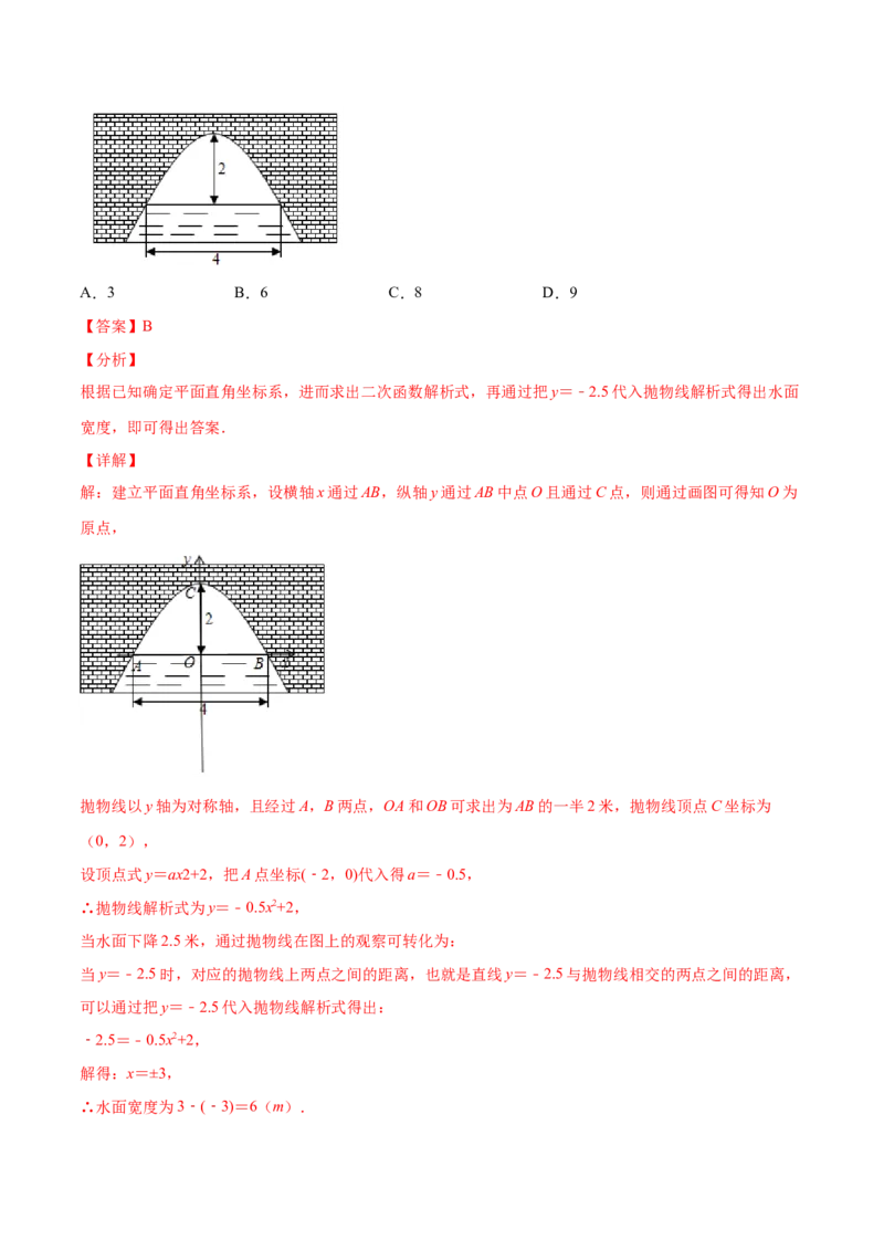 22.3实际问题与二次函数(提升训练)(解析版)_初中数学人教版_9上-初中数学人教版_06习题试卷_1同步练习_同步练习（第2套）