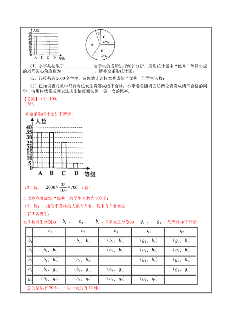 25概率（7大题型）-2023考点题型精讲（解析版）_初中数学人教版_9上-初中数学人教版_07专项讲练_重要笔记九年级数学上册重要考点精讲精练(人教版)