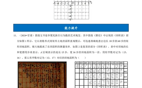 9.1.1平面直角坐标系的概念（分层作业）原卷版_初中数学人教版_7下-初中数学人教版_7下-初中数学人教版（2025春季新版）持续更新_05习题试卷_分层作业（更新中）