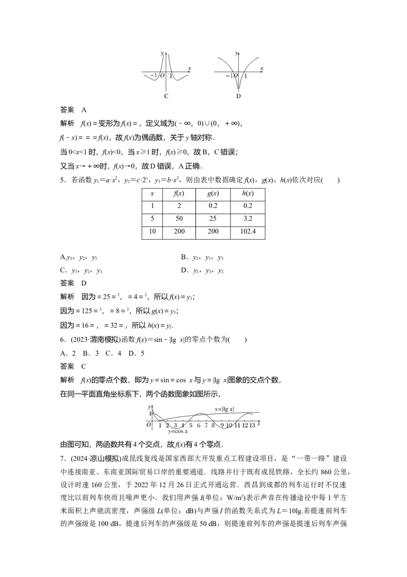 第二章　必刷小题4　函数与方程_2.2025数学总复习_2025年新高考资料_一轮复习_2025高考大一轮复习讲义+课件（完结）_2025高考大一轮复习数学（人教A版）_配套Word版文档第一章~第二章