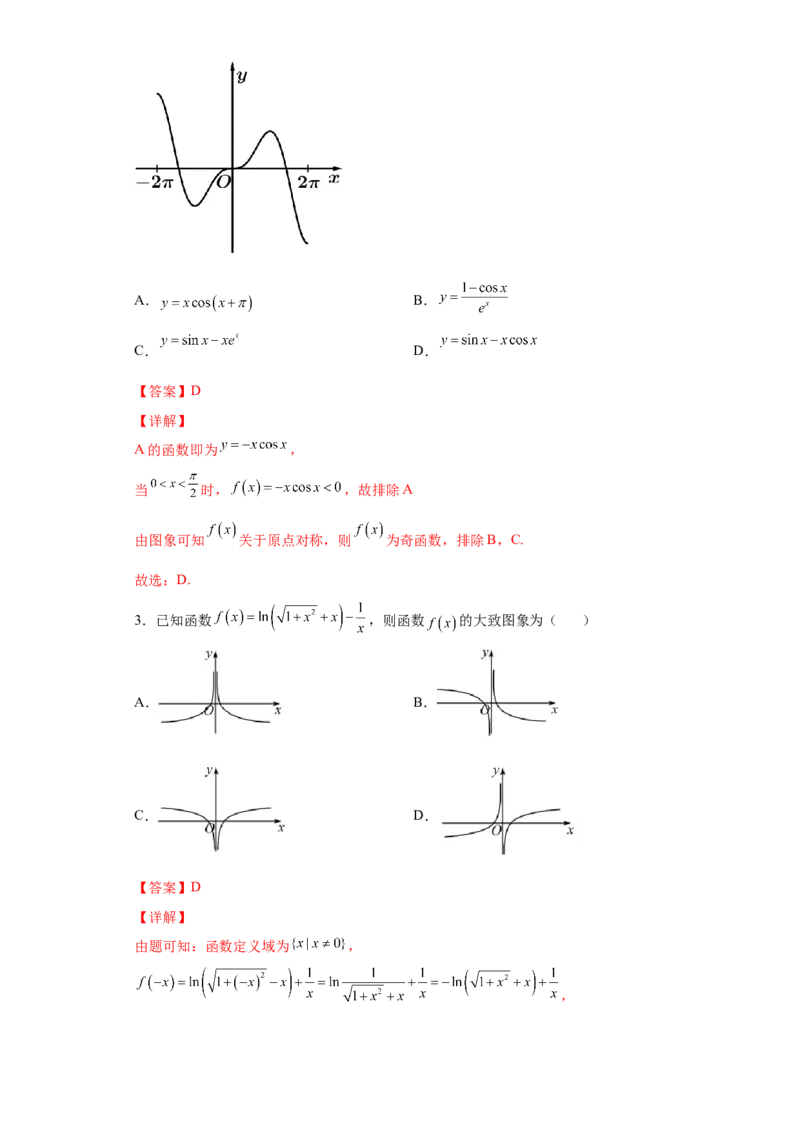 第6练函数的图像（解析版）-2023年高考一轮复习精讲精练必备_2.2025数学总复习_2023年新高考资料_一轮复习_2023年高考数学一轮复习精讲精练（新高考专用）