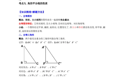 专题02全等三角形突破核心考点知识梳理+解题方法+专题过关（解析版）_初中数学人教版_8上-初中数学人教版_旧版_06习题试卷_6期中期末复习专题