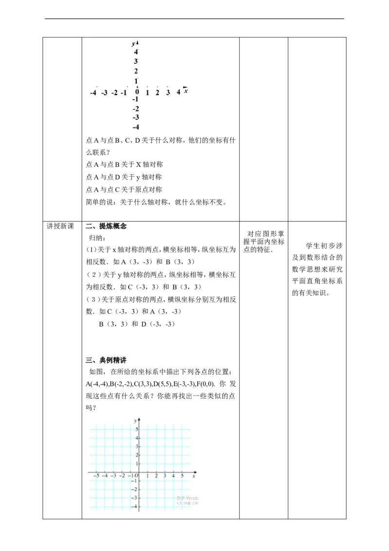 7.1.2平面直角坐标系（2）教案_初中数学人教版_7下-初中数学人教版_7下-初中数学人教版（旧版）赠送_01课件+教案（配套）_课件+教案+学案（第2套）