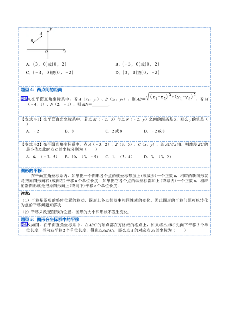 7.2坐标方法的简单应用（原卷版）_初中数学人教版_7下-初中数学人教版_7下-初中数学人教版（旧版）赠送_07专项讲练_重要笔记2022-2023学年七年级数学下册重要考点精讲精练（人教版）