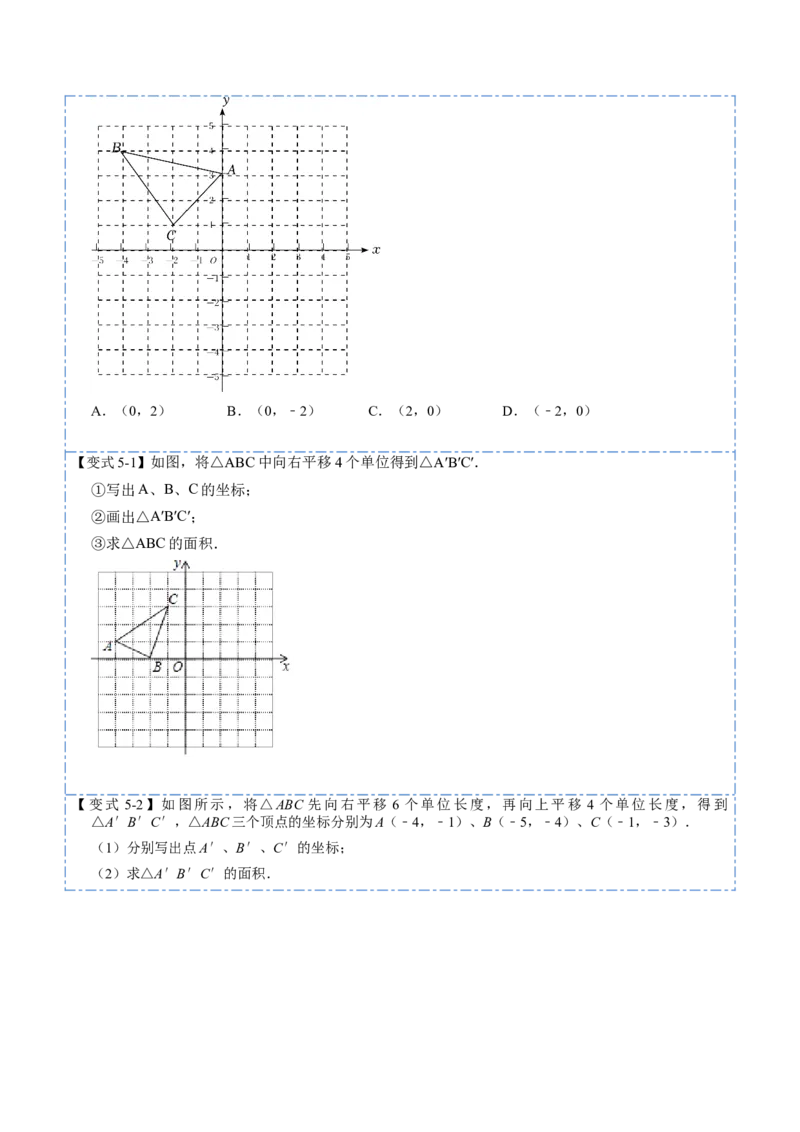 7.2坐标方法的简单应用（原卷版）_初中数学人教版_7下-初中数学人教版_7下-初中数学人教版（旧版）赠送_07专项讲练_重要笔记2022-2023学年七年级数学下册重要考点精讲精练（人教版）