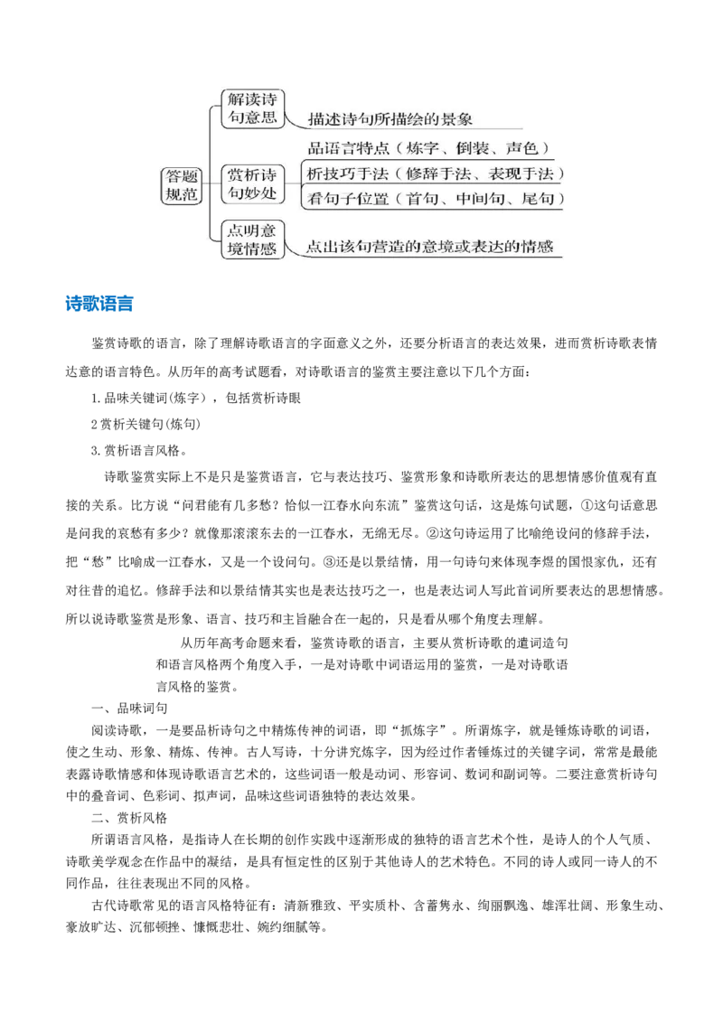 第2课立在地球边上放号（教材中的考点：鉴赏诗歌语言）（学生版）_高语_高中语文_必修上册_同步讲义