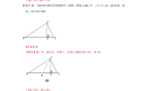 专项11用截长补短法构造全等三角形综合应用（解析版）_初中数学人教版_8上-初中数学人教版_旧版_07专项讲练_高分突破必练专题八年级数学上册（人教版）