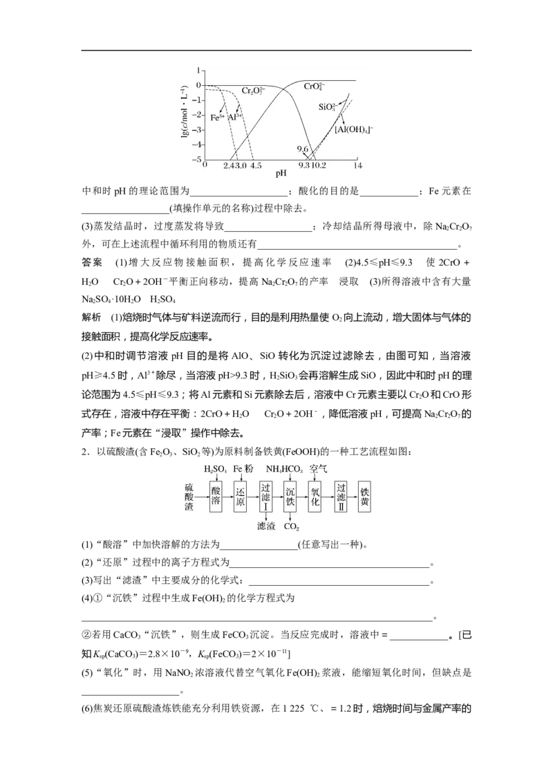 2023年高考化学一轮复习（全国版）第8章第52讲　无机化工流程题的解题策略_05高考化学_通用版（老高考）复习资料_2023年复习资料_一轮复习_2023年高考化学一轮复习讲义+课件（全国版）