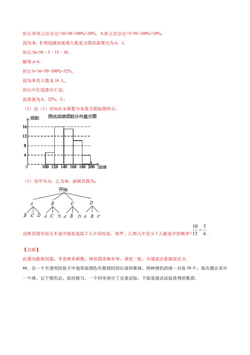 25.3用频率估计概率(提升训练)(解析版)_初中数学人教版_9上-初中数学人教版_06习题试卷_1同步练习_同步练习（第2套）