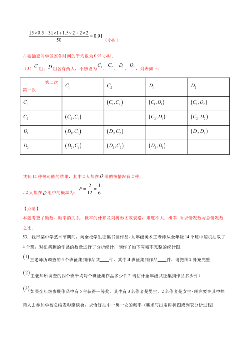 25.3用频率估计概率(提升训练)(解析版)_初中数学人教版_9上-初中数学人教版_06习题试卷_1同步练习_同步练习（第2套）