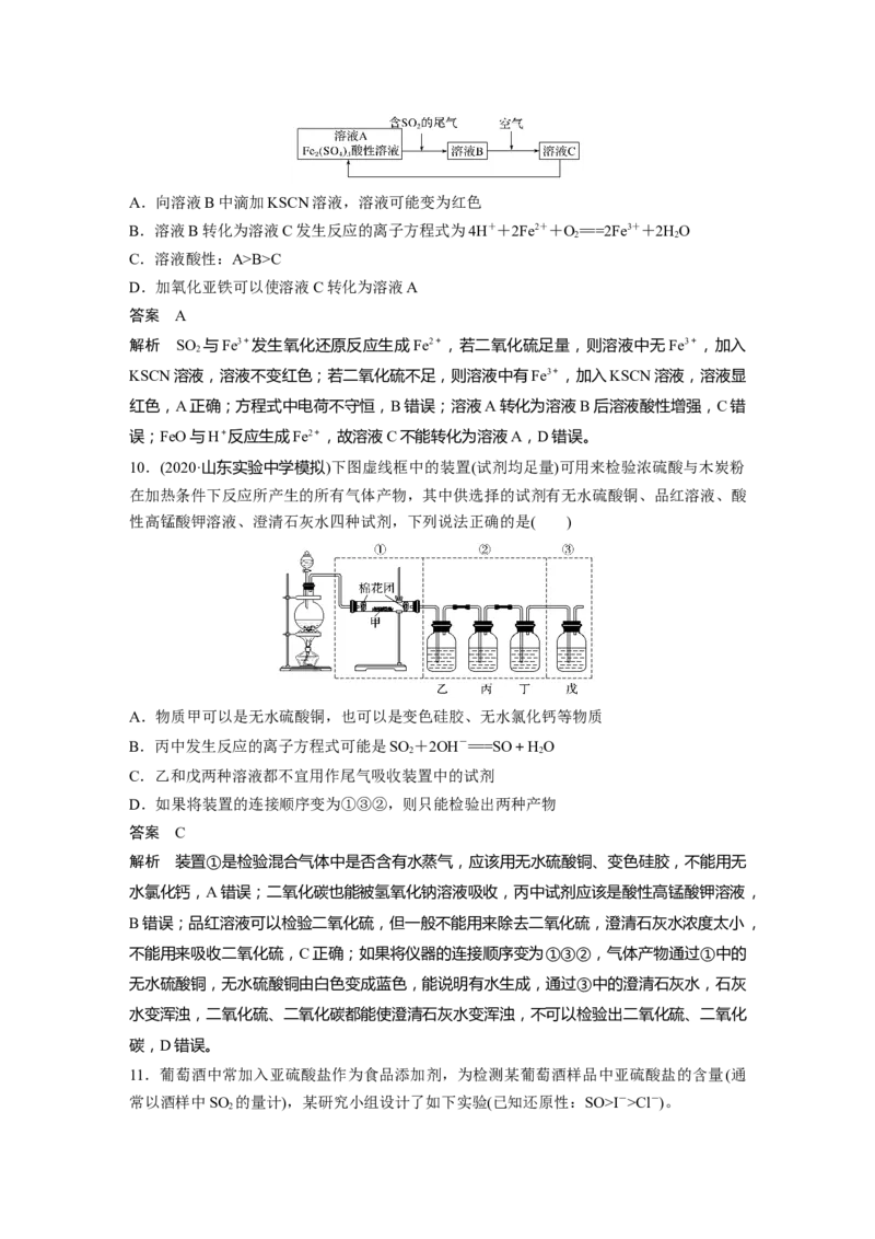 2022年高考化学一轮复习第4章第21讲　硫及其化合物_05高考化学_新高考复习资料_2022年新高考资料_2022年一轮复习各版本_1.高考化学2022年一轮复习通用版