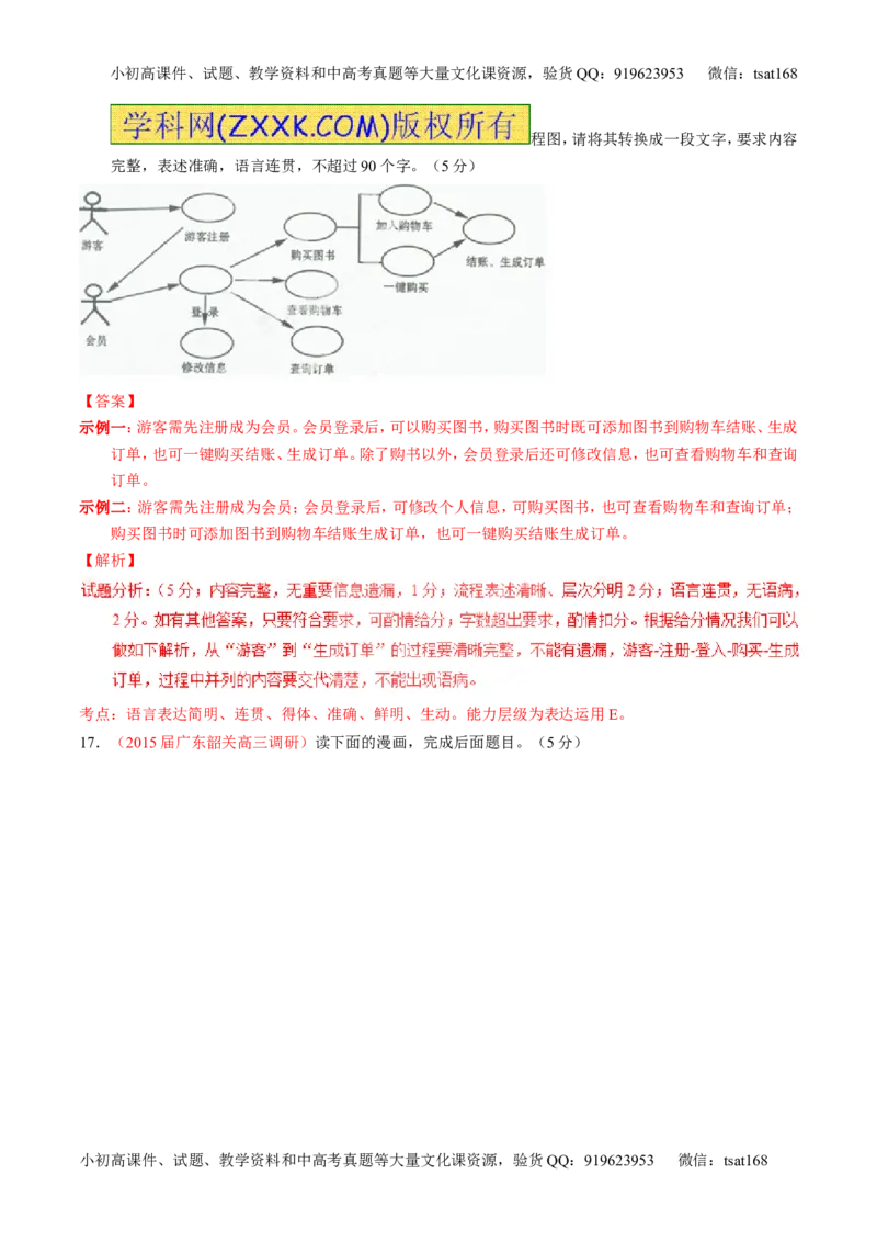 学科网二轮讲练测专题9：语言表达之图文转换（测案）（教师版）_高语_1高中语文_2016年高考语文二轮复习讲练测全套打包（全套打包162份）