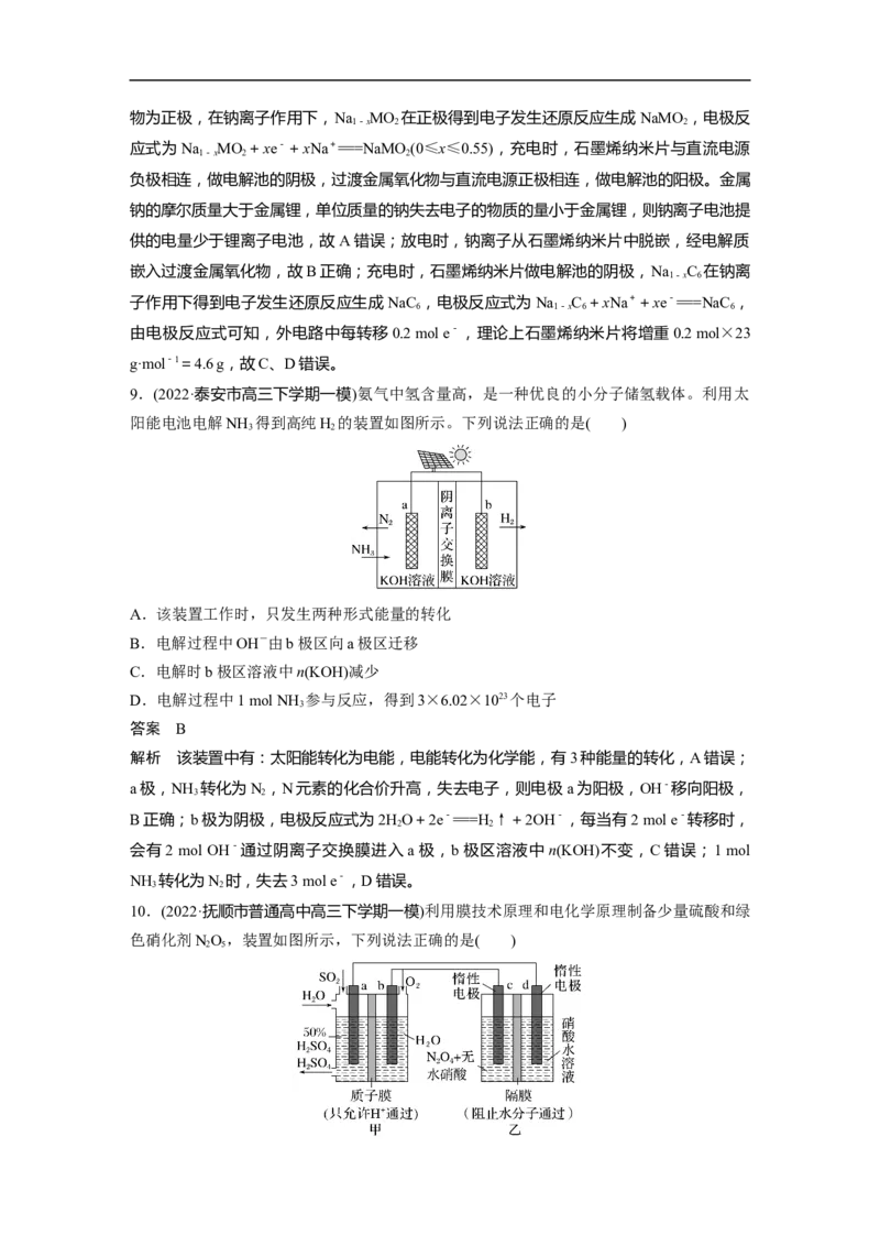 2023年高考化学二轮复习（新高考版）第1部分专题突破专题12　新型电池和电解原理的应用_05高考化学_新高考复习资料_2023年新高考资料_二轮复习