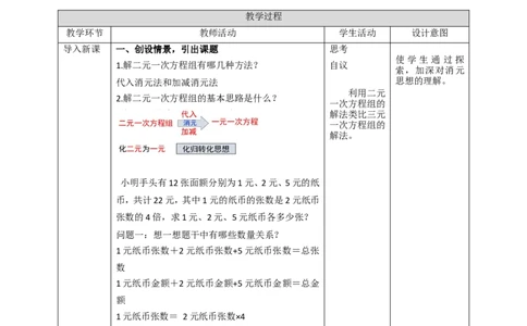 8.4三元一次方程组的解法教案_初中数学人教版_7下-初中数学人教版_7下-初中数学人教版（旧版）赠送_01课件+教案（配套）_课件+教案+学案（第2套）