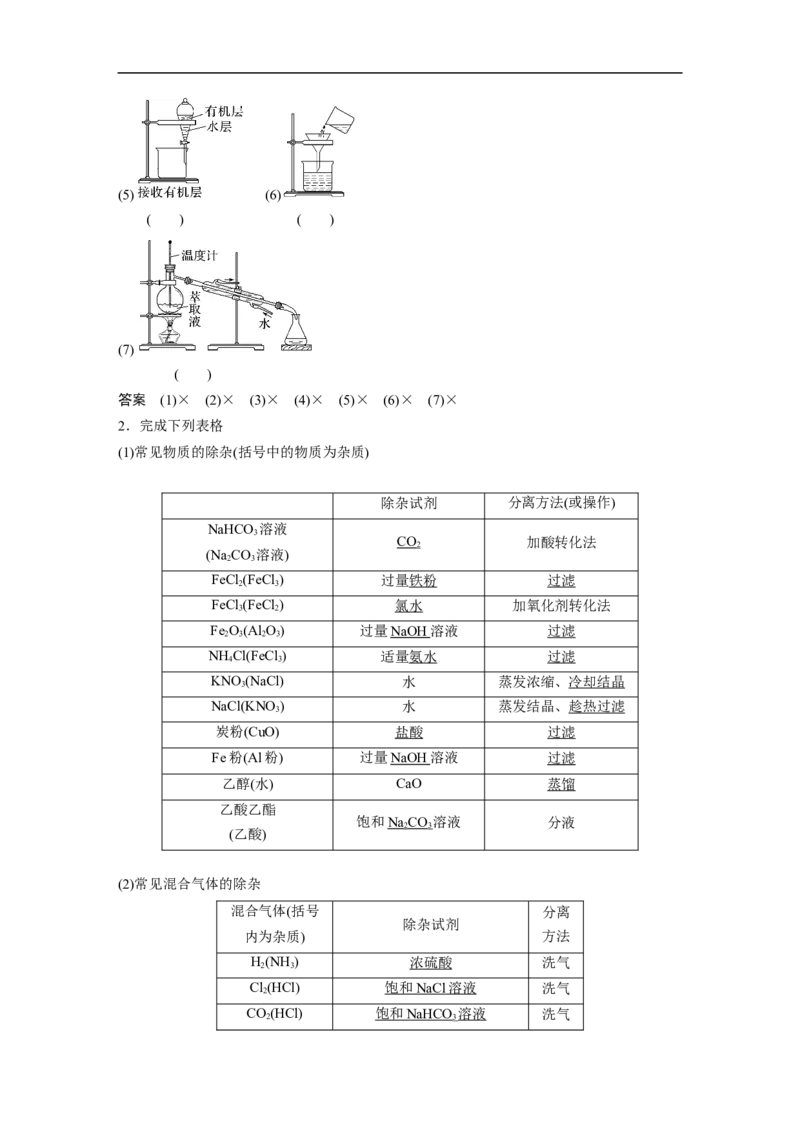 2023年高考化学二轮复习（新高考版）第1部分专题突破专题19　典型实验装置及化学实验基本操作_05高考化学_新高考复习资料_2023年新高考资料_二轮复习