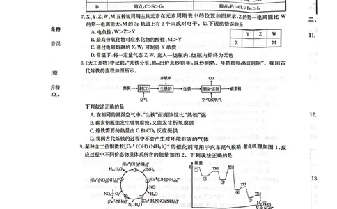 2023届高三上学期第一次统一考试（一模）化学试题_05高考化学_高考模拟题_新高考_2023届湖南省六市1月金太阳联考高三上学期统一考试1.11-12（189C）化学