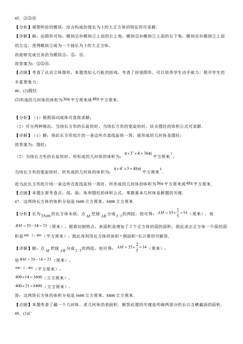 4.1几何图形-2022-2023学年七年级数学上册《考点&bull;题型&bull;技巧》精讲与精练高分突破（人教版）_初中数学人教版_7上-初中数学人教版_7上-初中数学人教版（旧版）赠送_07专项讲练
