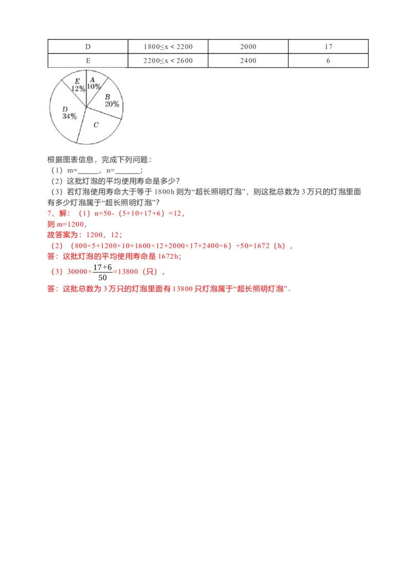 20.1.1平均数第2课时（解析卷）_初中数学人教版_八年级数学下册_保存转存之后查看(1)_8下-初中数学人教版（2026春新版持续更新）_旧版-可参考_05学案_导学案（第1套）