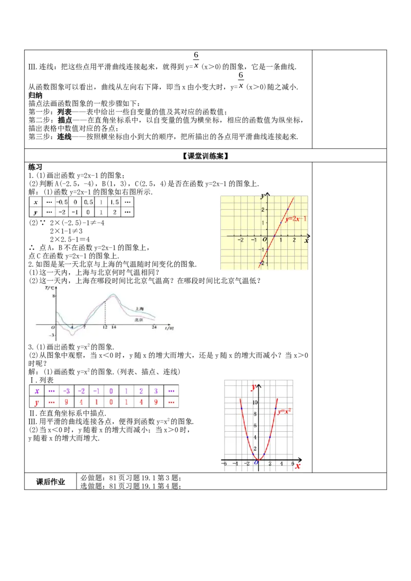 19.1.2第1课时函数的图象教案_初中数学人教版_八年级数学下册_保存转存之后查看(1)_8下-初中数学人教版（2026春新版持续更新）_旧版-可参考_01课件+教案（配套）_课件+教案（核心素养）