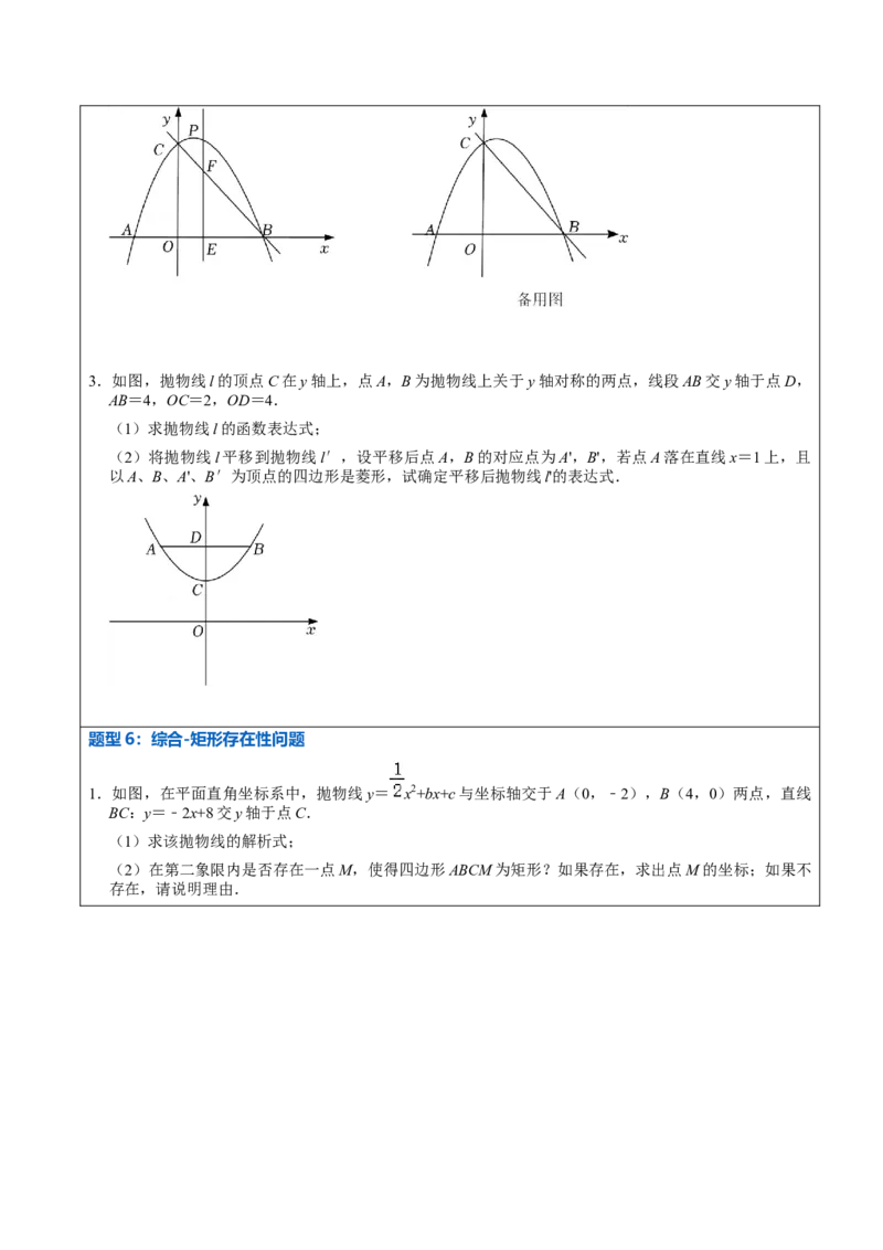 22.3.2二次函数专项训练（综合类）（2）（7大题型）-2023考点题型精讲（原卷版）_初中数学人教版_9上-初中数学人教版_07专项讲练_重要笔记九年级数学上册重要考点精讲精练(人教版)