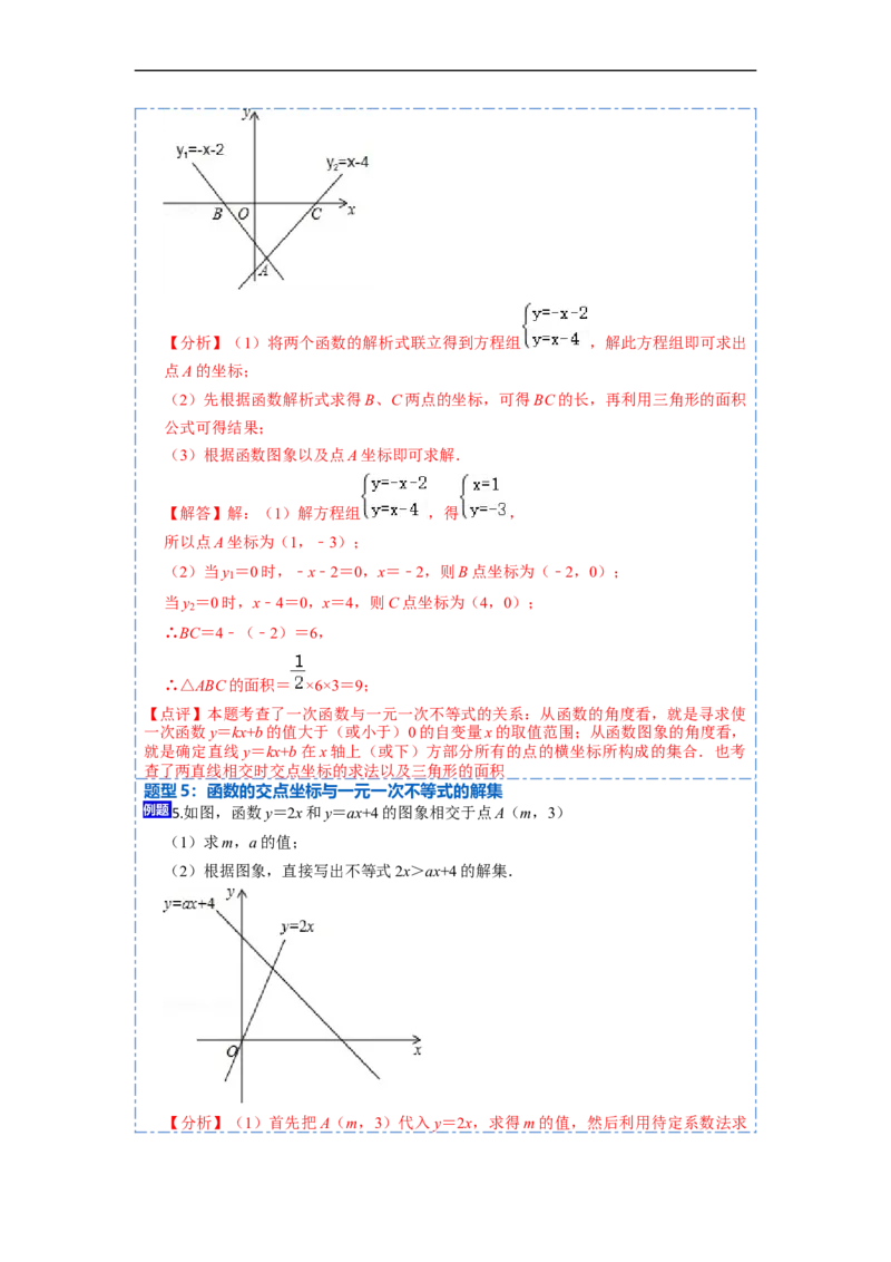 19.2.3一次函数与方程、不等式(精讲)-重要笔记八年级数学下学期重要考点精讲精练(人教版)（解析版）_初中数学人教版_八年级数学下册_保存转存之后查看(1)_旧版-可参考_07专项讲练