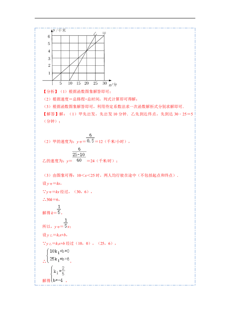 19.2.3一次函数与方程、不等式(精讲)-重要笔记八年级数学下学期重要考点精讲精练(人教版)（解析版）_初中数学人教版_八年级数学下册_保存转存之后查看(1)_旧版-可参考_07专项讲练