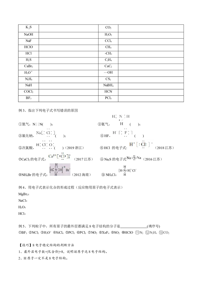 02考点一化学键与化合物类型（学生版）_05高考化学_2025年新高考资料_一轮复习_2025年高考化学一轮复习基础知识讲义（新高考通用）（完结）_专题四结构与性质