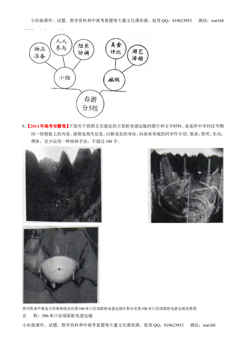 学科网二轮讲练测专题9：语言表达之图文转换（练案）（学生版）_高语_1高中语文_2016年高考语文二轮复习讲练测全套打包（全套打包162份）