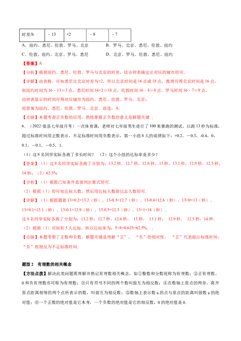 专题01有理数及其运算重难点题型（人教版）（解析版）_初中数学人教版_7上-初中数学人教版_7上-初中数学人教版（旧版）赠送_06习题试卷_5专项练习_专题（第1套）07份