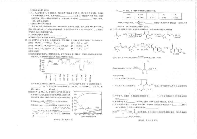 1理科综合昆一中第八次(1)公众号：一枚试卷君_05高考化学_高考模拟题_新高考_云南省昆明市第一中学2023届高中新课标高三第八次考前适应性训练理综