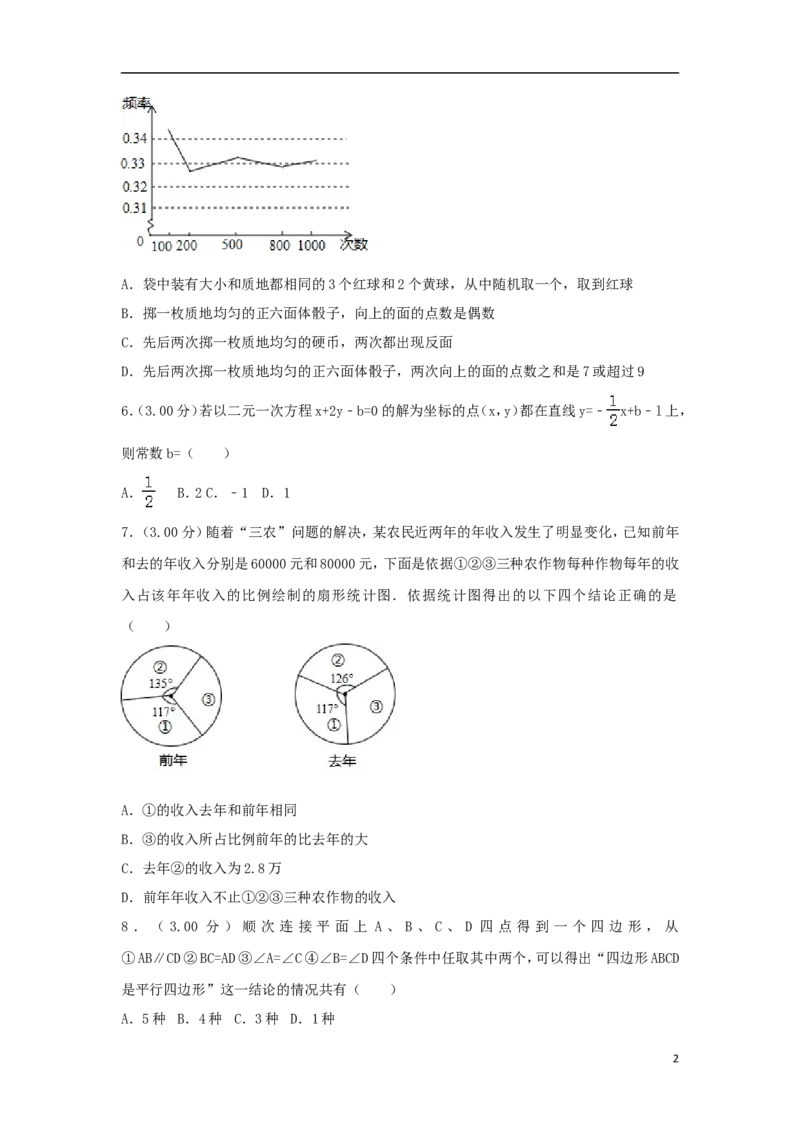 内蒙古呼和浩特市2018年中考数学真题试题（含解析）_初中数学_九年级数学下册（人教版）_全国各地数学中考真题_2018年全国中考数学真题258份