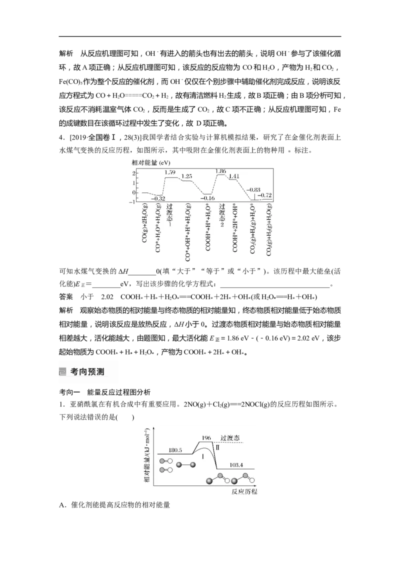 2023年高考化学二轮复习（全国版）第1部分专题突破　专题13　题型专攻3　化学反应历程图像分析_05高考化学_通用版（老高考）复习资料_2023年复习资料_二轮复习