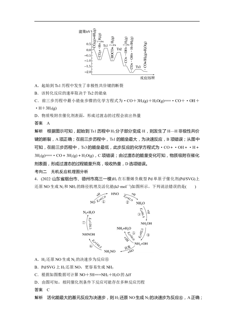2023年高考化学二轮复习（全国版）第1部分专题突破　专题13　题型专攻3　化学反应历程图像分析_05高考化学_通用版（老高考）复习资料_2023年复习资料_二轮复习