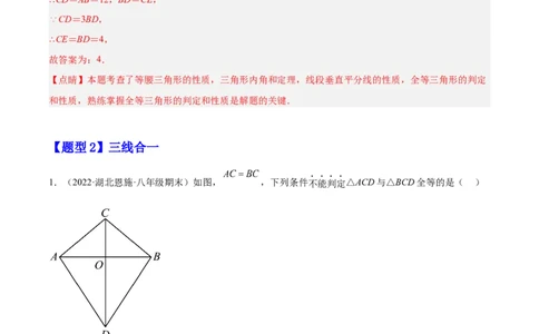 专题02等腰三角形（解析版）_初中数学人教版_8上-初中数学人教版_旧版_07专项讲练_章节同步实验班培优题型变式训练八年级数学上册（人教版）