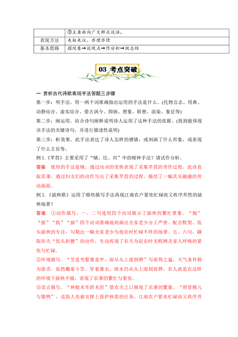 第二单元（知识清单）统编版必修上册）_高语_高中语文_必修上册_知识清单